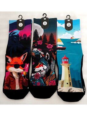 OUTWAY All Day Performance Crew Socks Lot of 3 S/M Men 4-7/Women 5-8.5 NEW